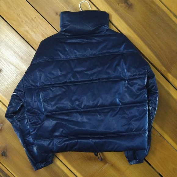 NEW! Women's Iridescent Shine Duvet Puffer Jacket Coat, Blue - Wild Fable - Picture 5 of 16